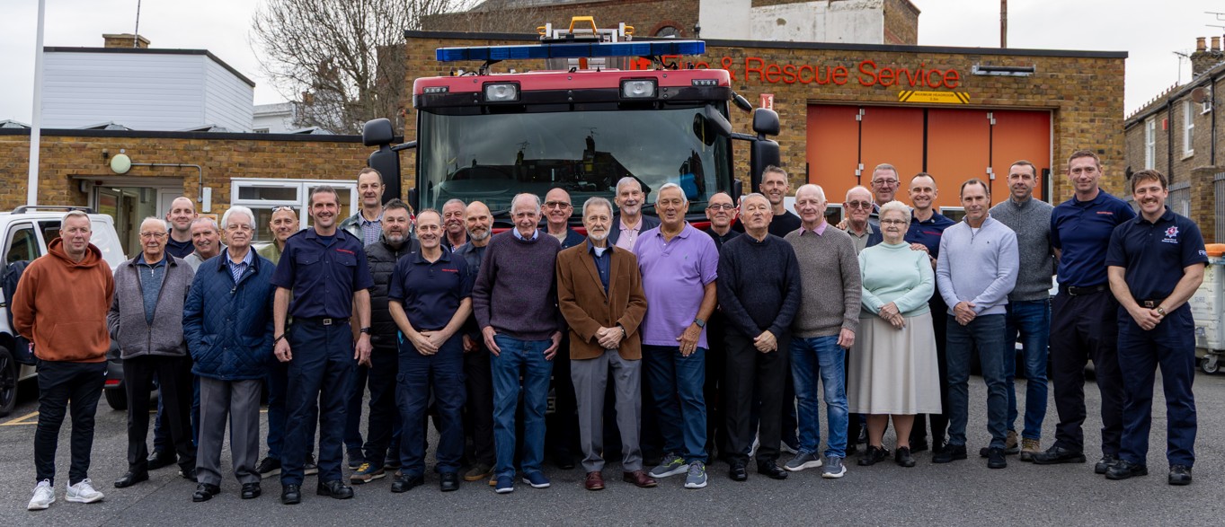 Former and current crew members reunited at Margate fire station.