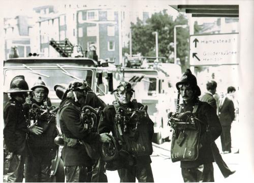 Paul started his career with London Fire Brigade (pictured in 1972) 