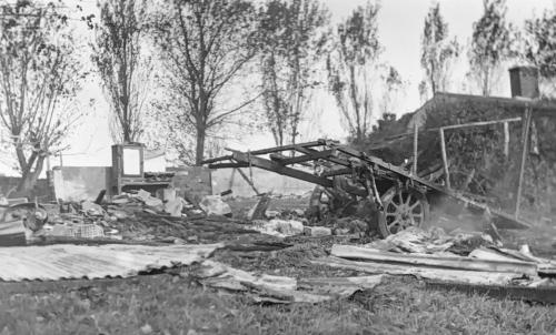One of the photographs taken by Albert Scriven which is believed to show a building that had been bombed during WW2