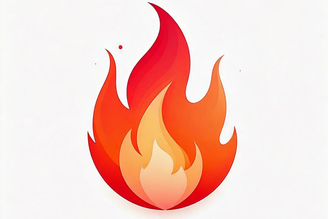 drawing of a flickering flame