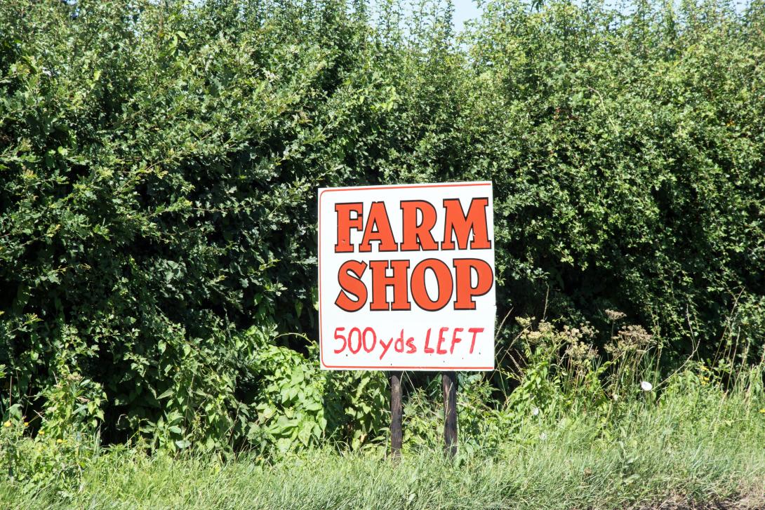 Sign saying Farm Shop