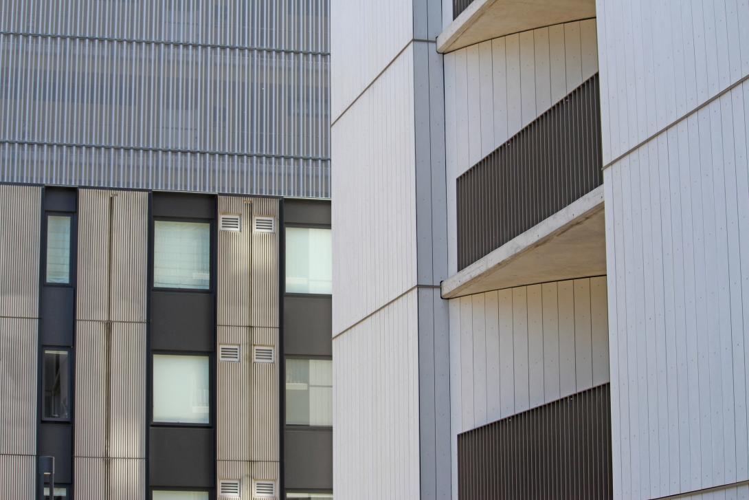 high rise building with cladding