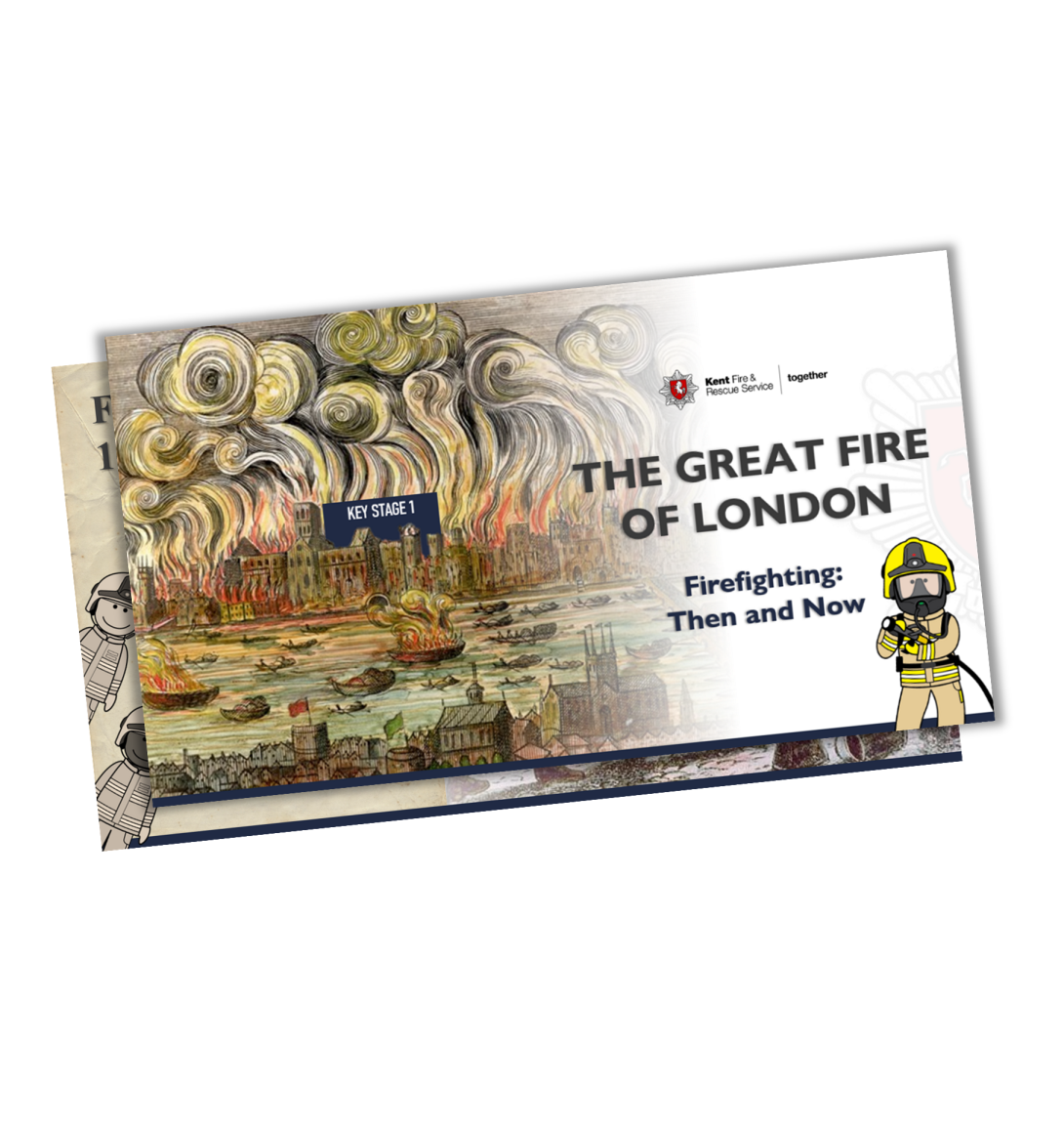 The Great Fire of London opening slide of the powerpoint