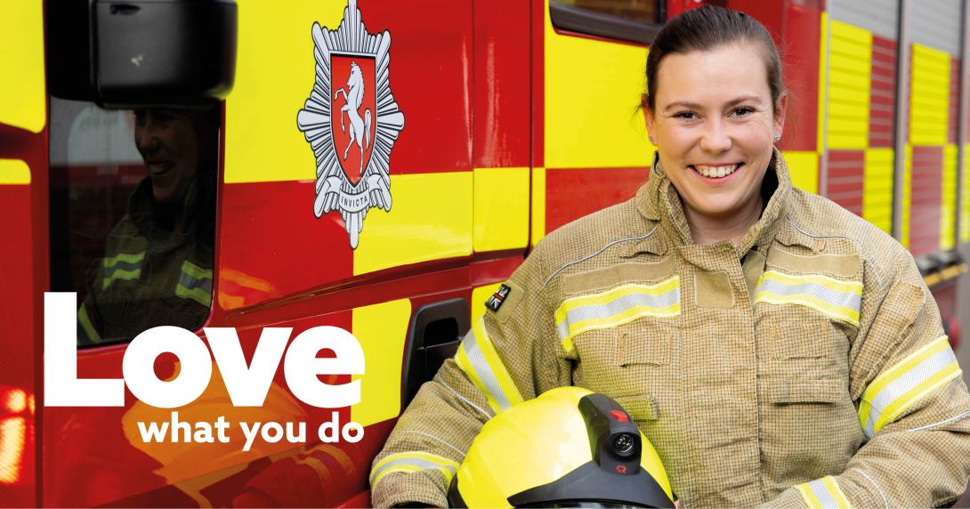 On-call firefighter, Alice.