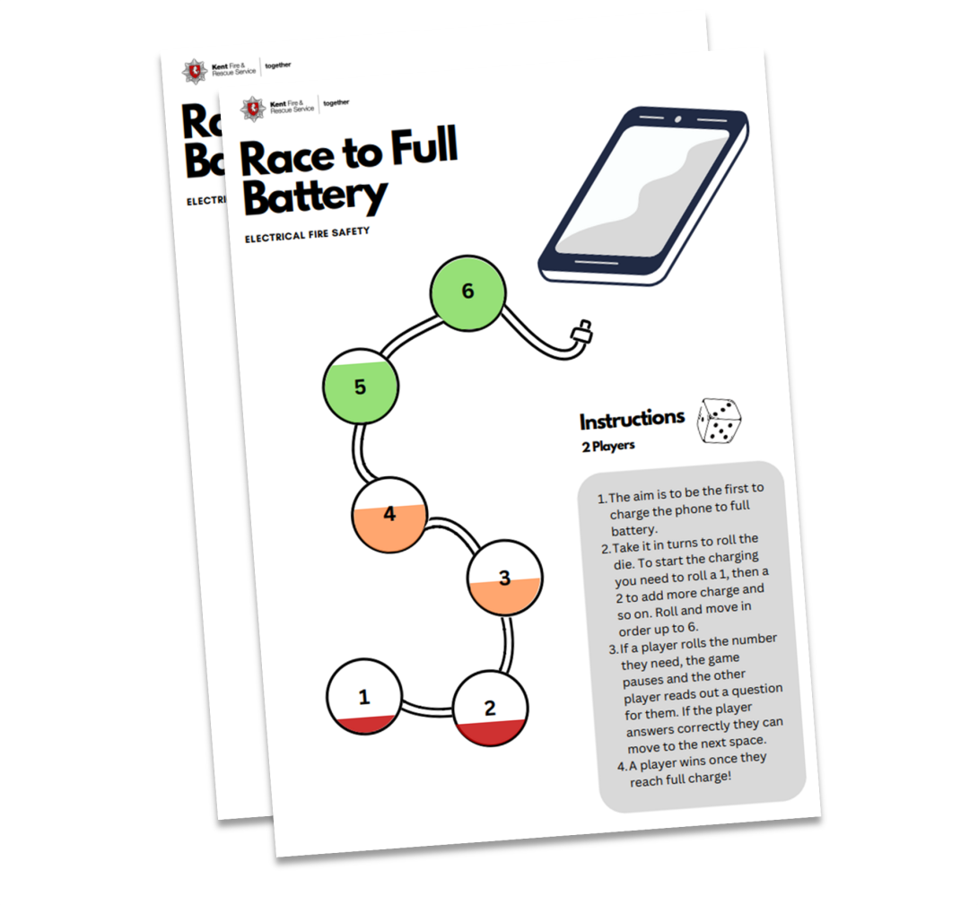 race to full battery printable game