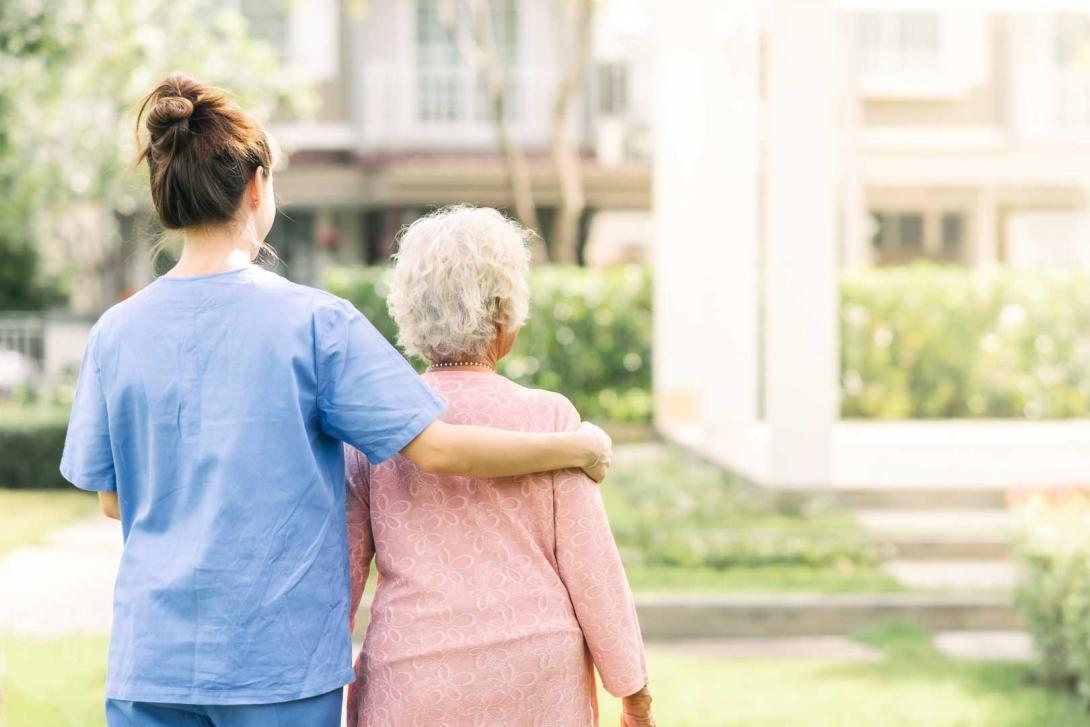 carer with elderly resident