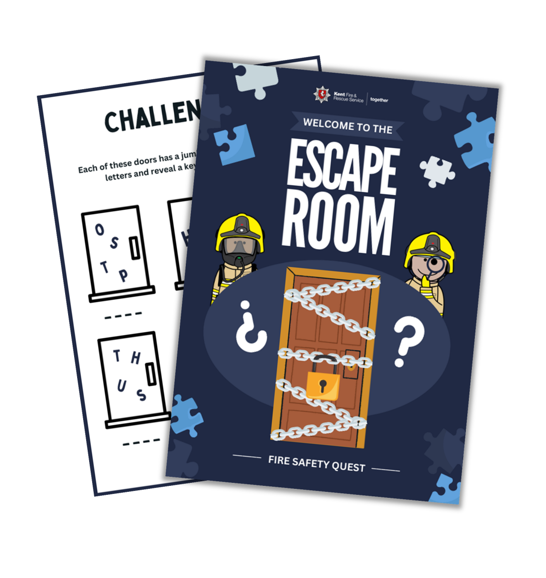 Front page of the escape room activity 