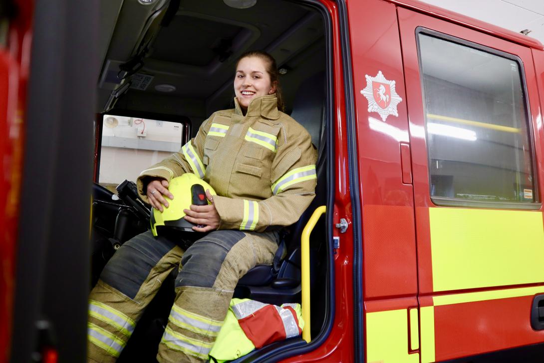 Gabriella Cox, on-call firefighter